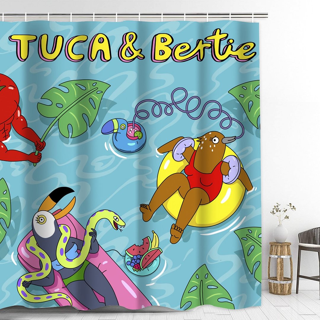 Tuca and Bertie Season 2 Shower Curtain with Hooks Thicken Waterproof Bathroom Decoration