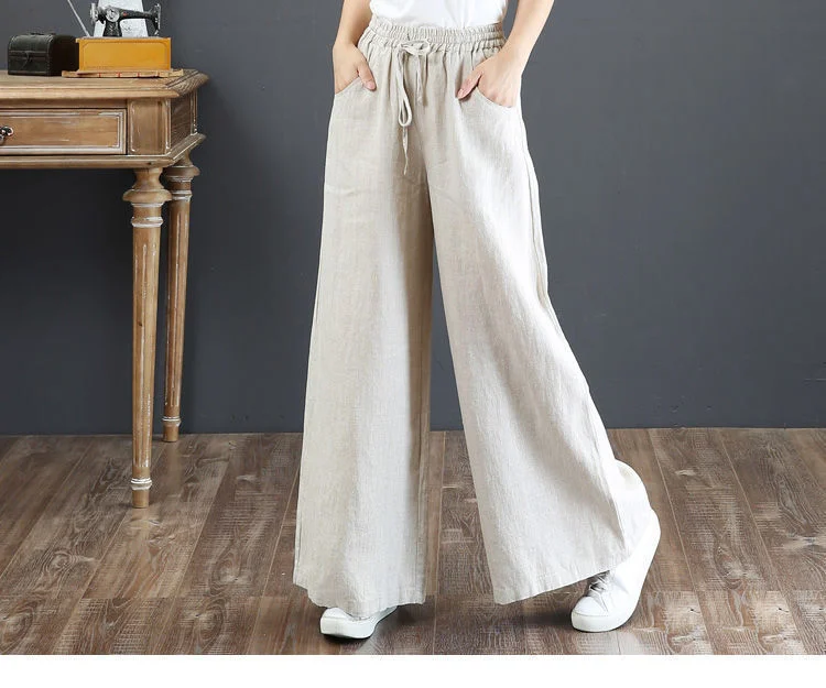 Casual cropped straight-leg pants