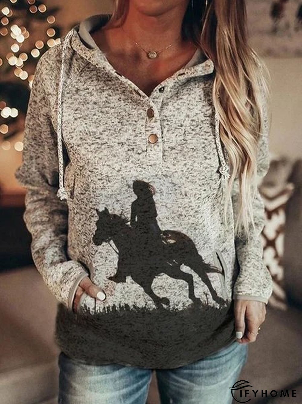 Long Sleeve Floral-Print Sweatshirt | IFYHOME