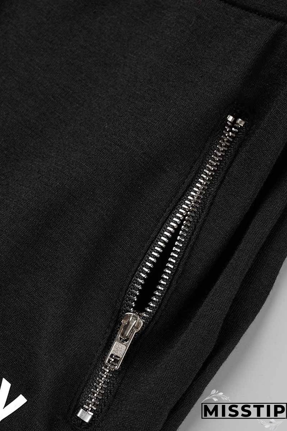 Grey Street Print Letter Mid Waist Bottoms