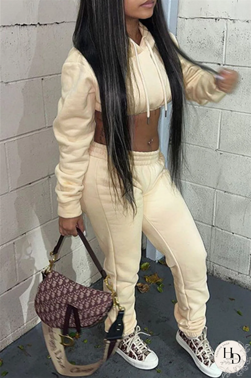 Black Fashion Casual Solid Basic Hooded Collar Long Sleeve Two Pieces