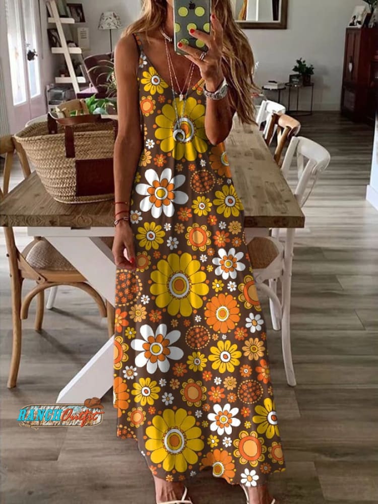 Women’s Vintage Print Slip Dress Picture 1 / S
