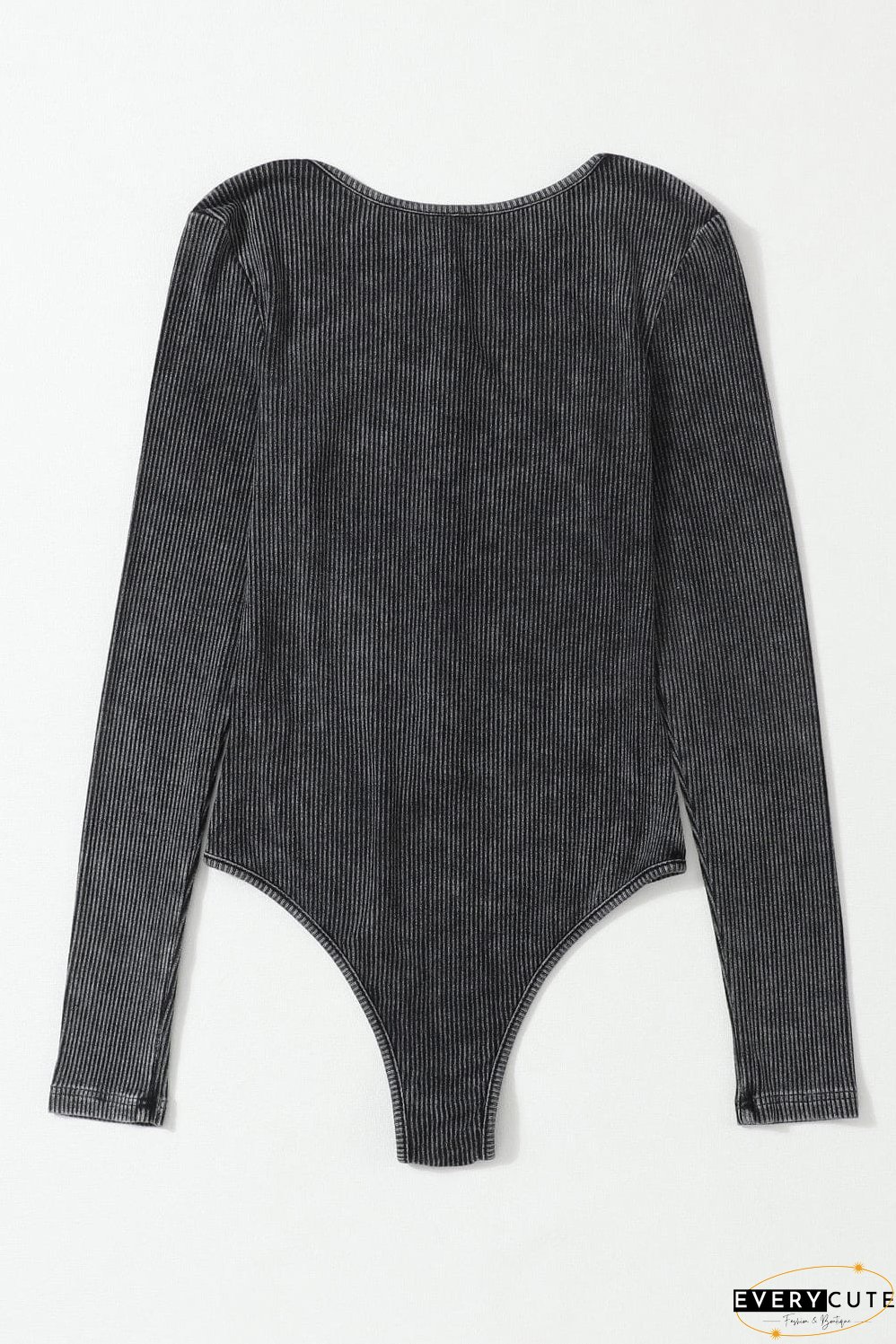 Casual Long Sleeve Ribbed Knit Shirt