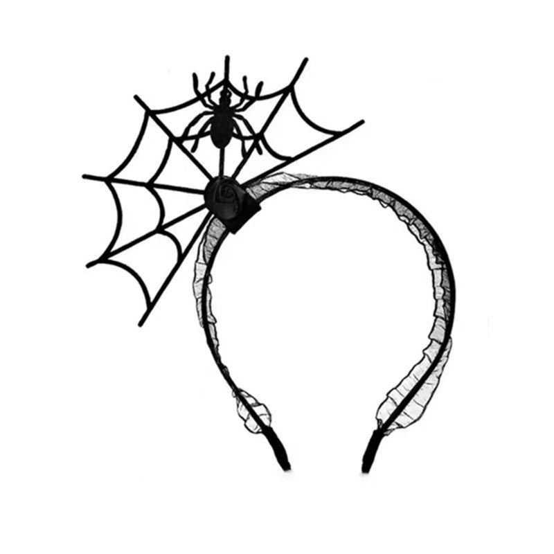 Halloween Funny Punk Flower Spider Spider Web Mixed Materials Party Festival