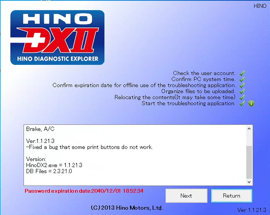 Hino  DX4  software