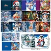 12pcs Christmas Diamond Painting Greeting Cards Diamond Art Christmas Cards Kit