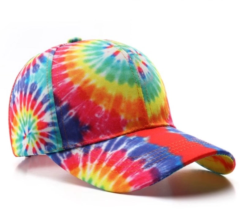 Women’s Streetwear Tie Dye Curved Eaves Baseball Cap