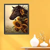 【Limited Stock Sale】Sunflower And Horse - 11CT Stamped Cross Stitch 40*50cm/15.75*19.69in