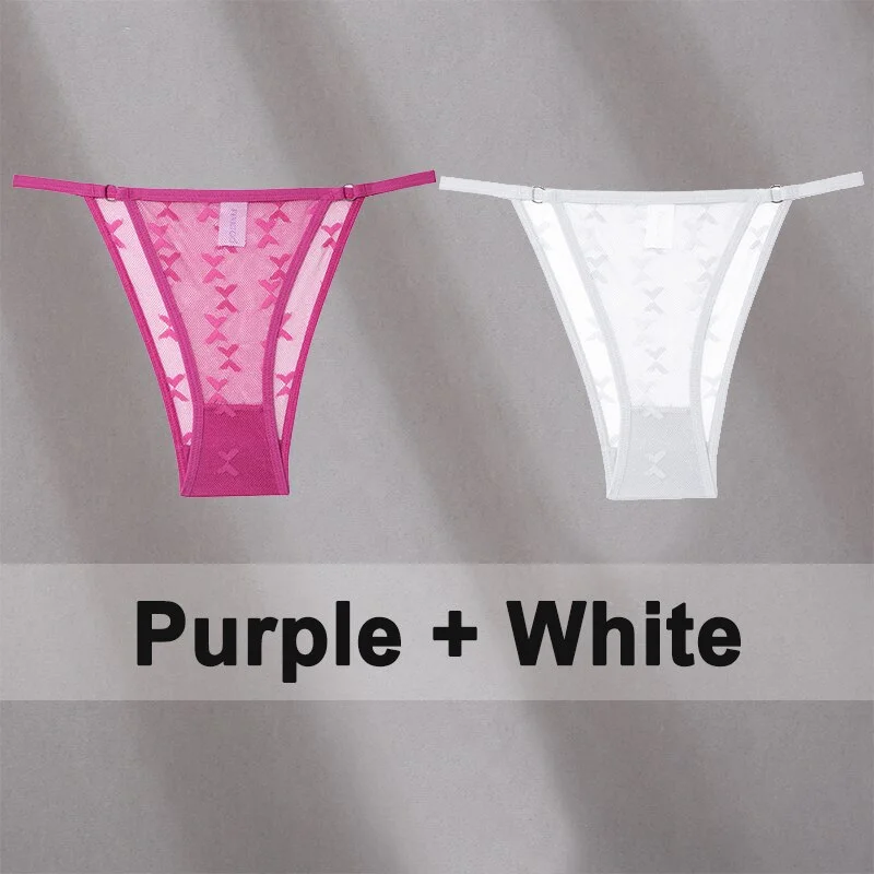 Billionm Lace Panties for Women Solid Color Intimates Underwear Perspective Low Waist Underpants Female Soft Breathbale Lingerie