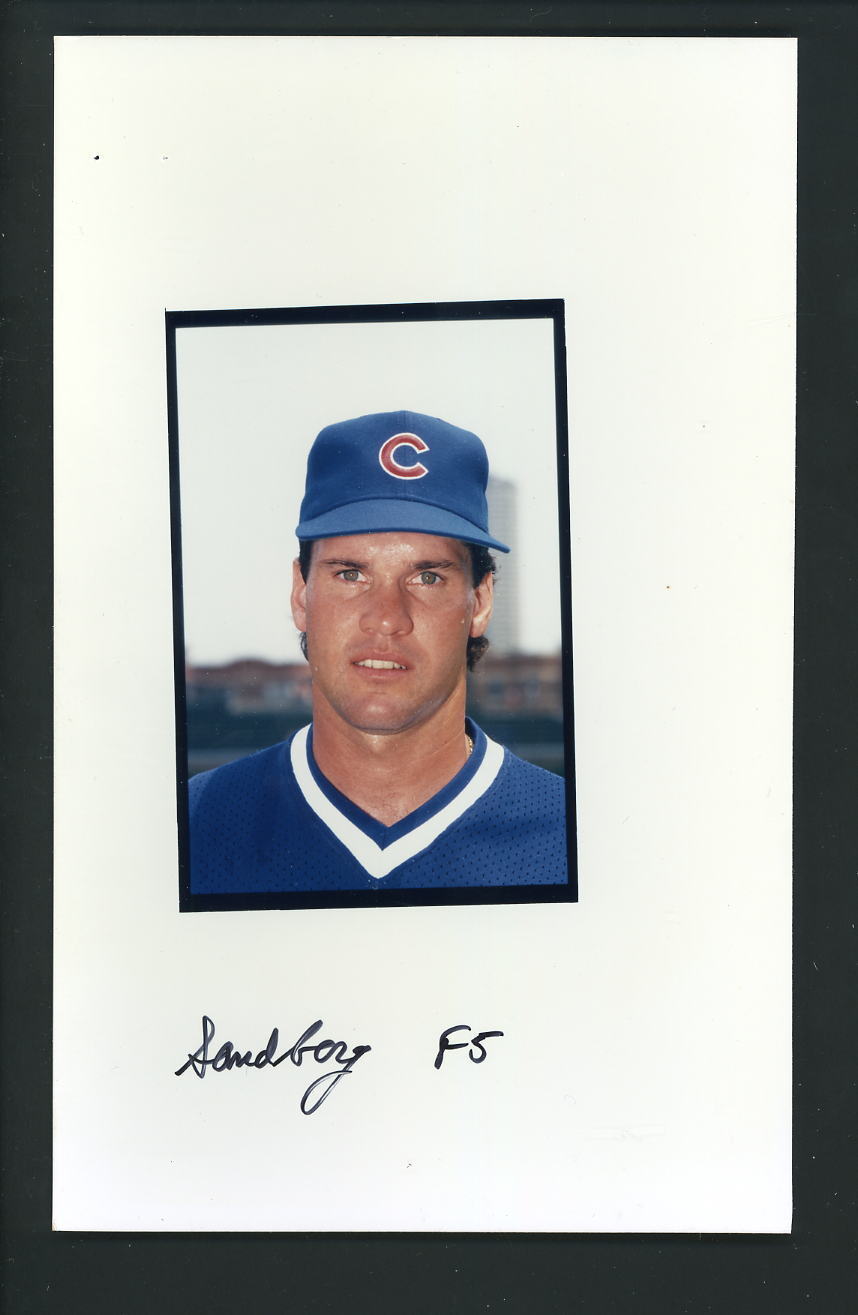 Ryne Sandberg Press Original COLOR Photo Poster painting 5 x 8 Chicago Cubs head shot pose