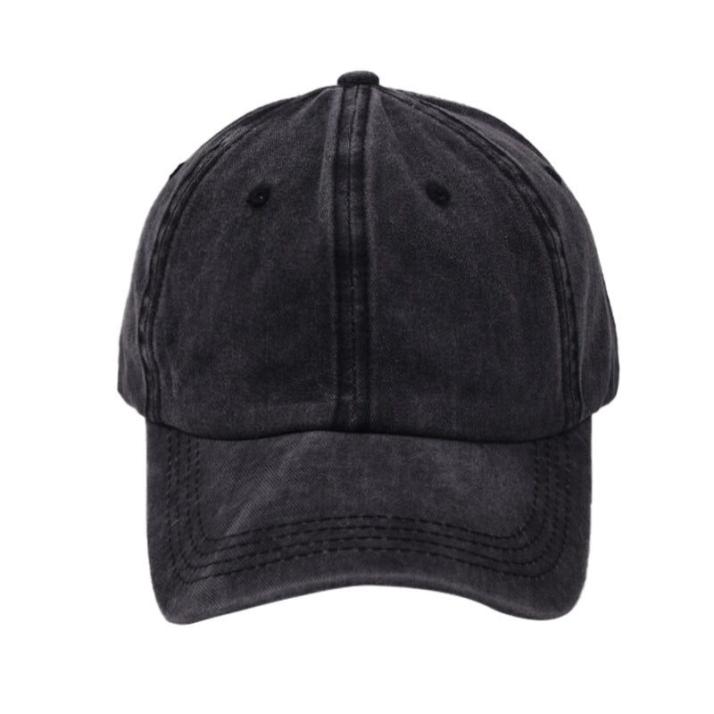 Unisex Retro Solid Color Curved Eaves Baseball Cap