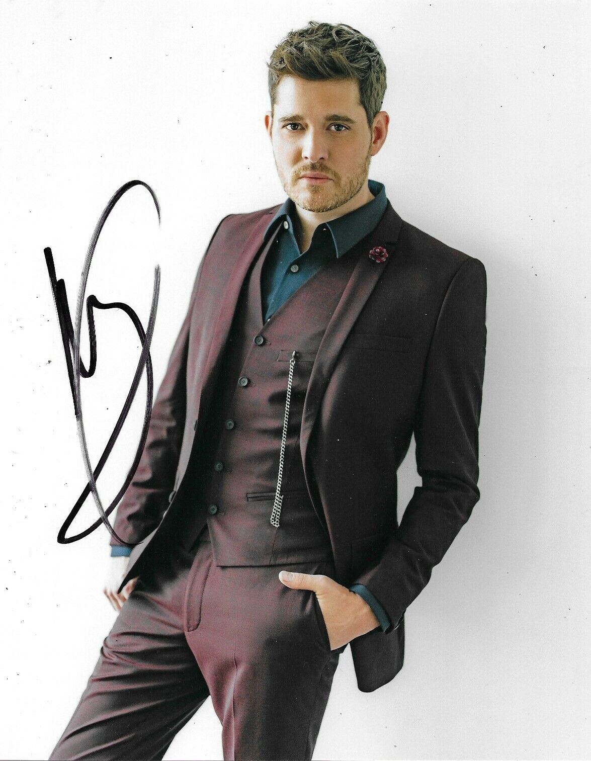 Michael Buble Signed 10x8 Photo Poster painting AFTAL