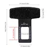2Pcs Car Seat Belt Clip Extender Bling Car Seat Belt Tongue (Black Diamond)