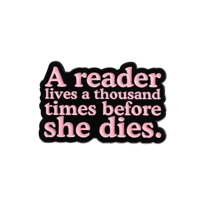 Cartoon Style Cowboy Style Book Letter Alloy Stamping Stoving Varnish Plating Unisex Brooches