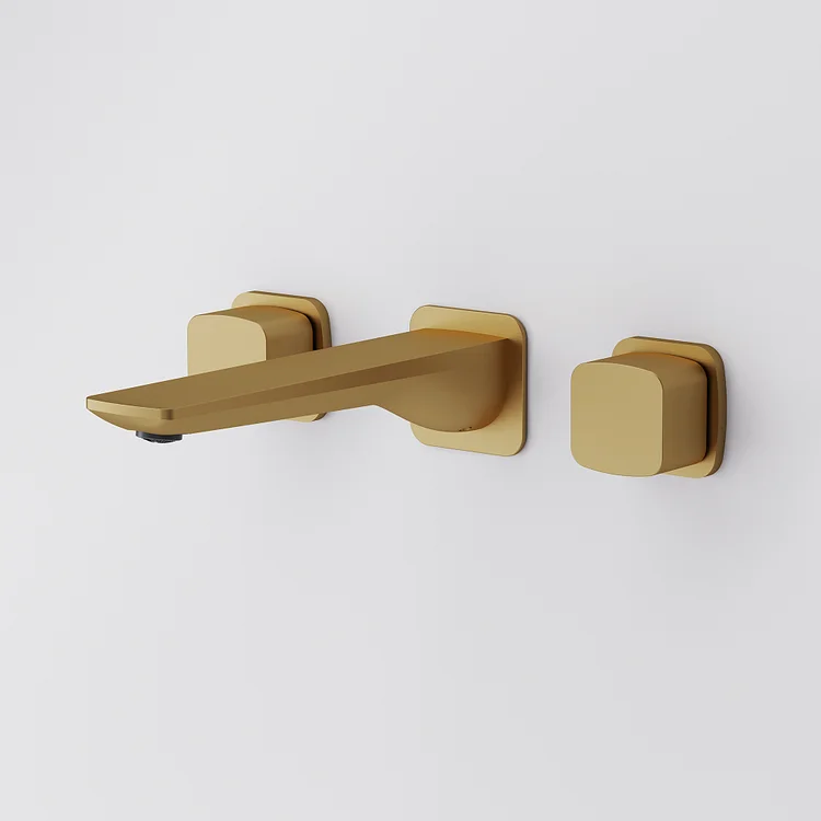 EVERSTEIN Wall Mount Bathtub Faucet Brushed Gold 