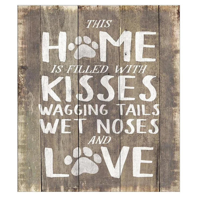 Home Family Letters - 11CT 3 Strands Threads Printed Cross Stitch Kit - 46x52cm(Canvas)