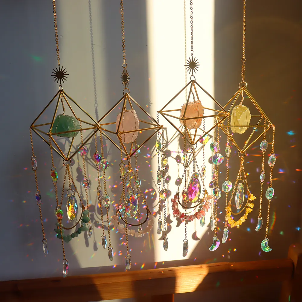 K9 Crystal Light Catchers Wind Chime Sunlight Trapping Windchimes Jewelry