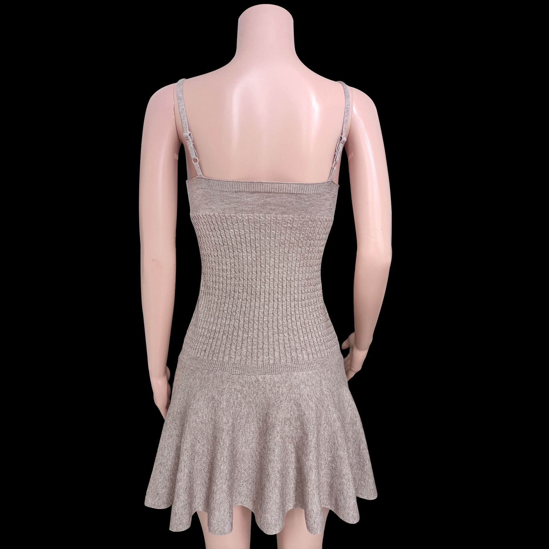 Ootddress Halter Floral Ribbed Knit Mini Dress For Women Folds Summer Sexy Sleeveless Dress Solid Y2K Female Slim Fit Party Dress