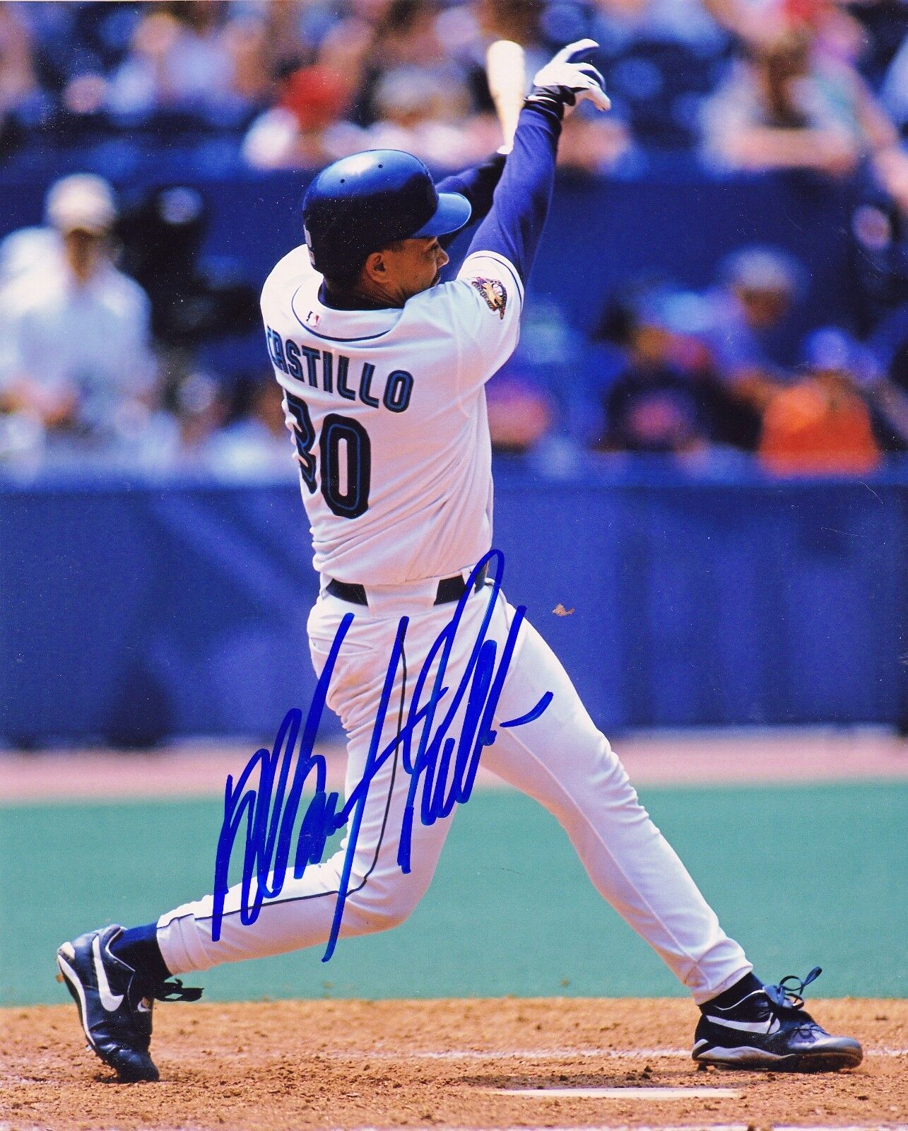 ALBERTO CASTILLO TORONTO BLUE JAYS ACTION SIGNED 8x10