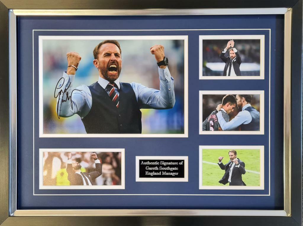 Gareth Southgate Signed & Framed Photo Poster painting Mount Display England Euro 2020 AFTAL COA