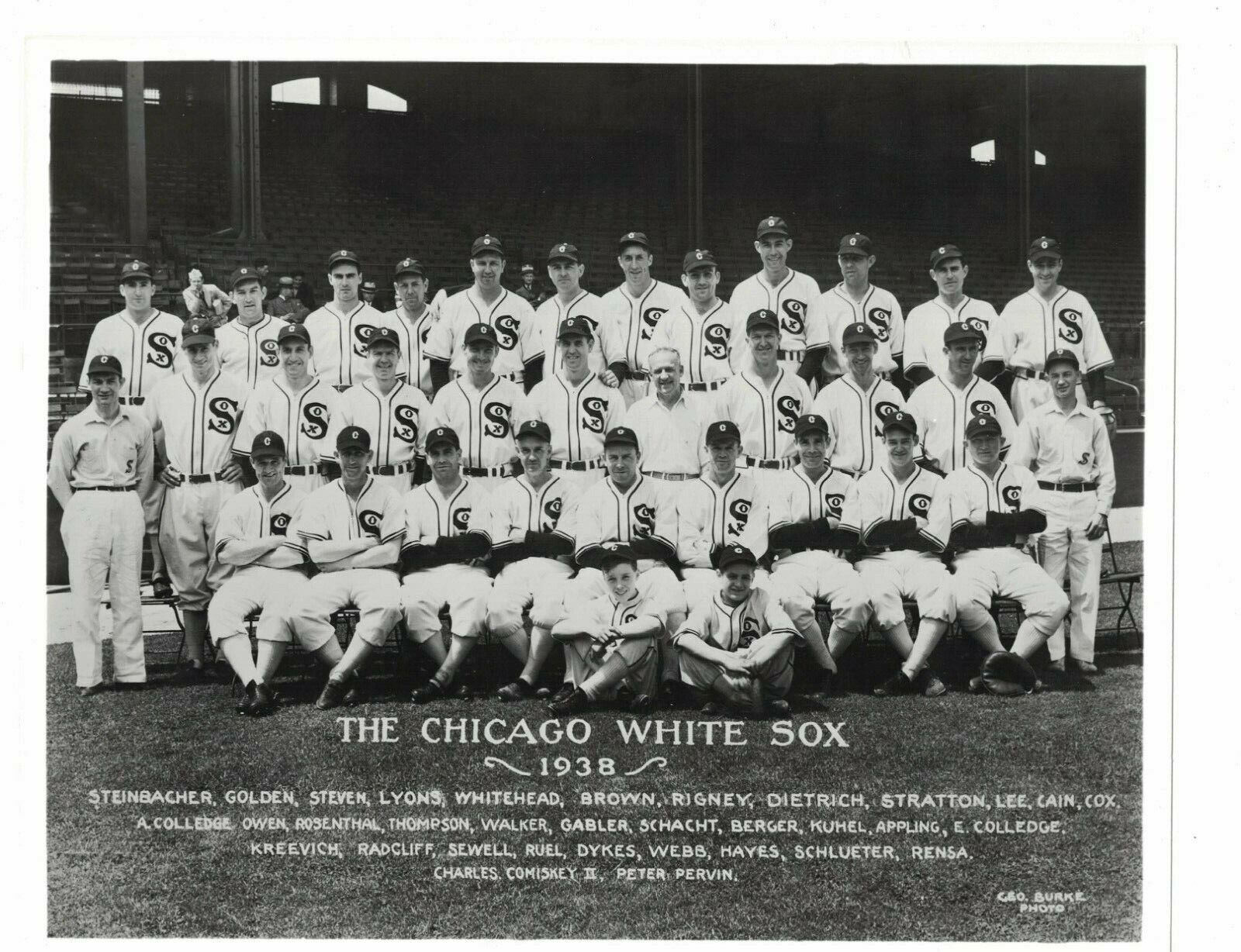 Vintage 1938 Chicago White Sox 8x10 Baseball Team Issue Photo Poster painting CH133