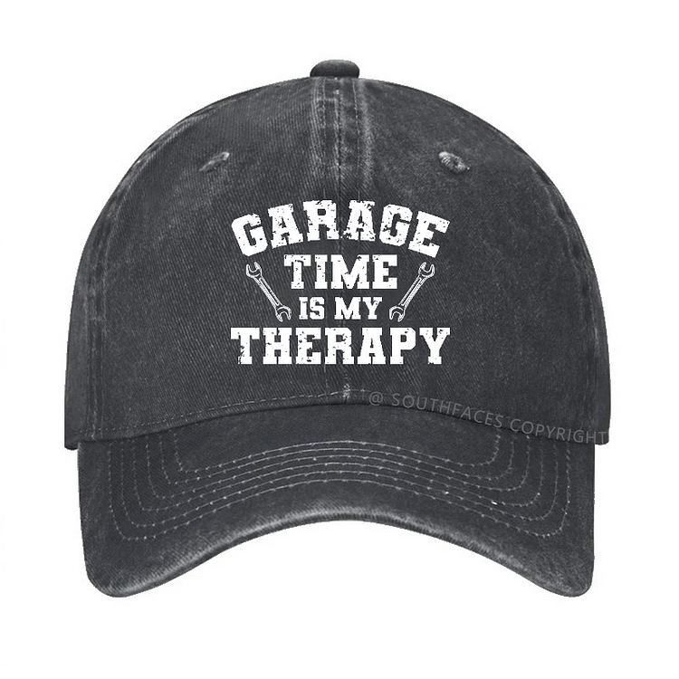 Garage Time Is My Therapy Custom Hat