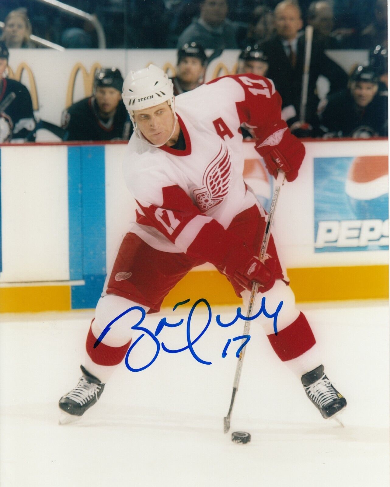 Brett Hull #0 8x10 Signed Photo Poster painting w/ COA Detroit Red Wings