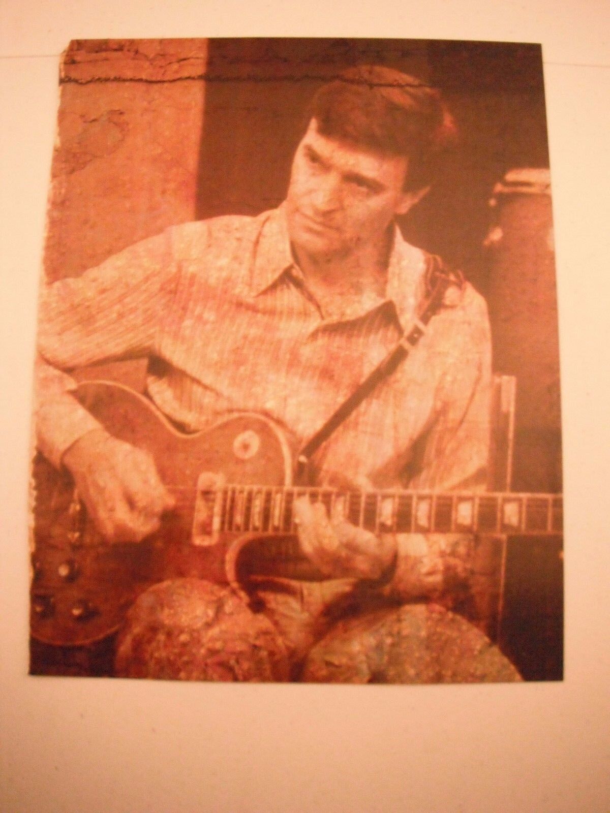 John McLaughlin Guitarist 12x9 Coffee Table Book Photo Poster painting Page