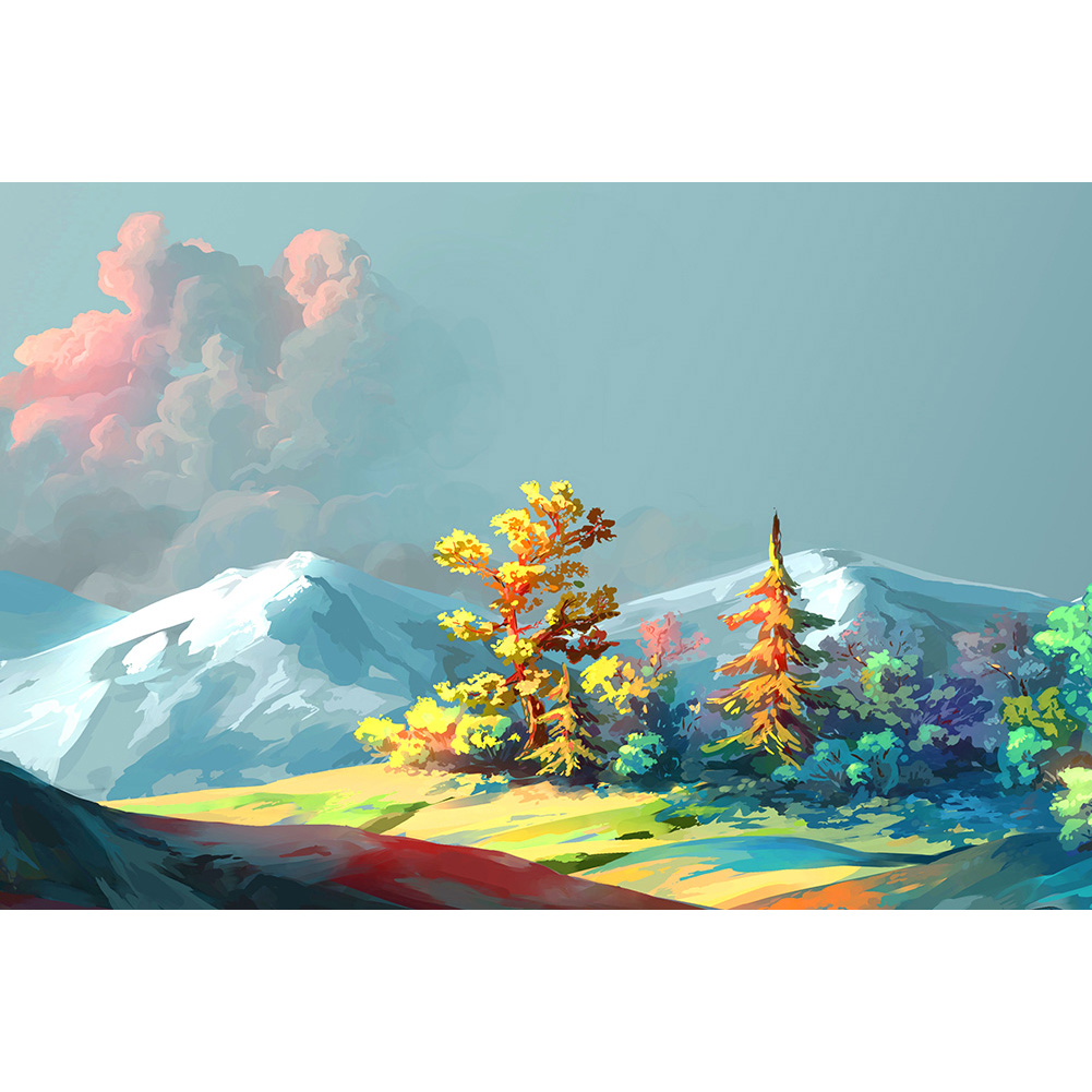 

Tree Mountain View - 1000 Pieces Jigsaw Puzzle, 501 Original