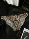 Men's Low Waist Sexy Breathable Leopard Print Briefs
