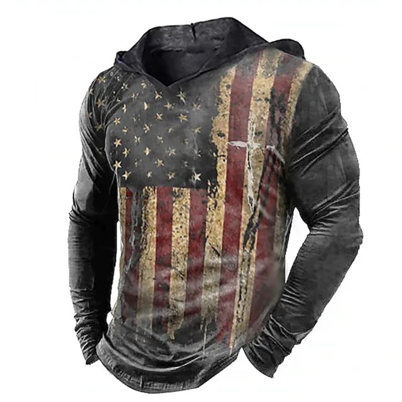 Retro T-shirt European and American Hip Hop Series Digital 3D Print Hoodie