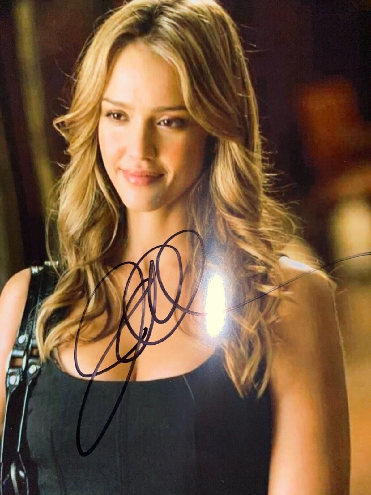 Jessica Alba signed 8 x10 Photo Poster painting sexy picture super duper hot hott