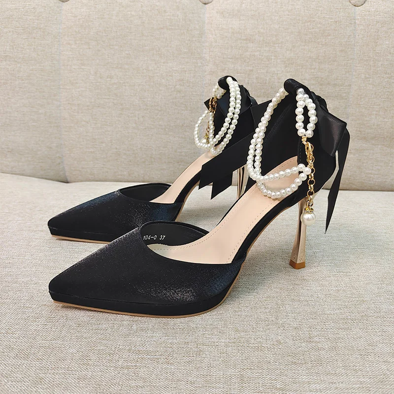 Churchf Churchf Waterproof Platform Fall 2023 New Thin Heel Pointed Sexy Female Shoes Korean Version Versatile High Heel Single Shoes