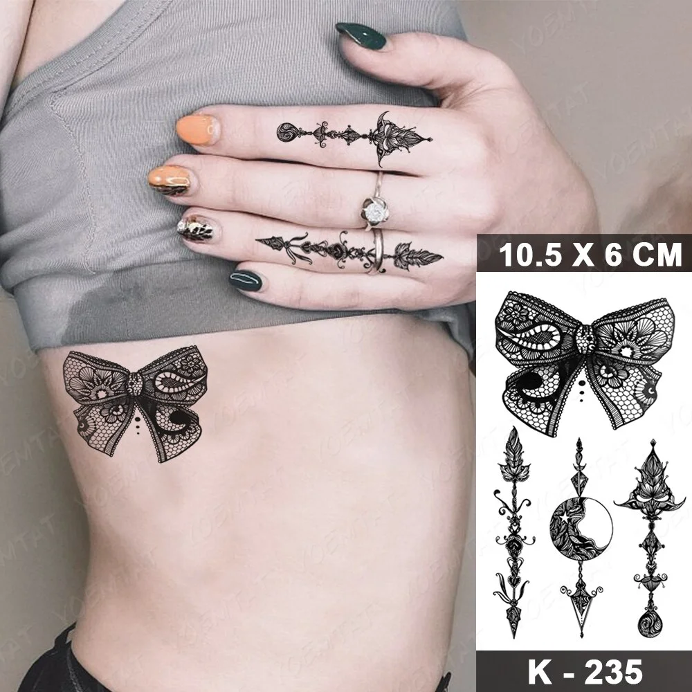 Sdrawing Temporary Tattoo Sticker Old School Flash Tatoo Dark Snake Scorpion Arm Wrist Fake Tatto For Body Art Women Men