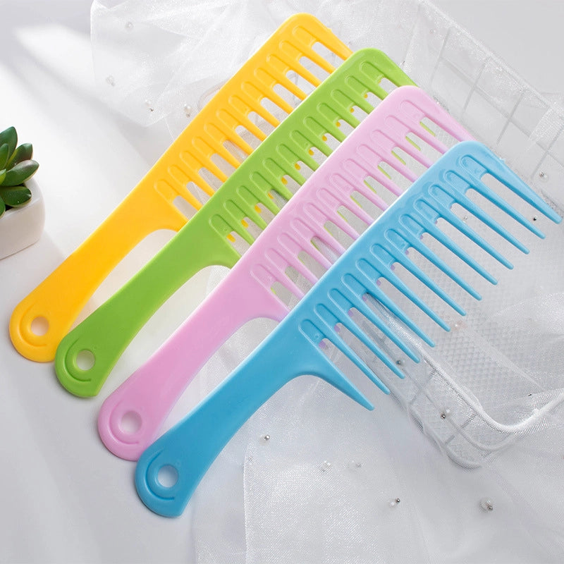 Factory Direct Supply Small Commodity Daily Curly Hair Hair Household Plastic Big Tooth Comb Big Wave Shape Wide Tooth Comb