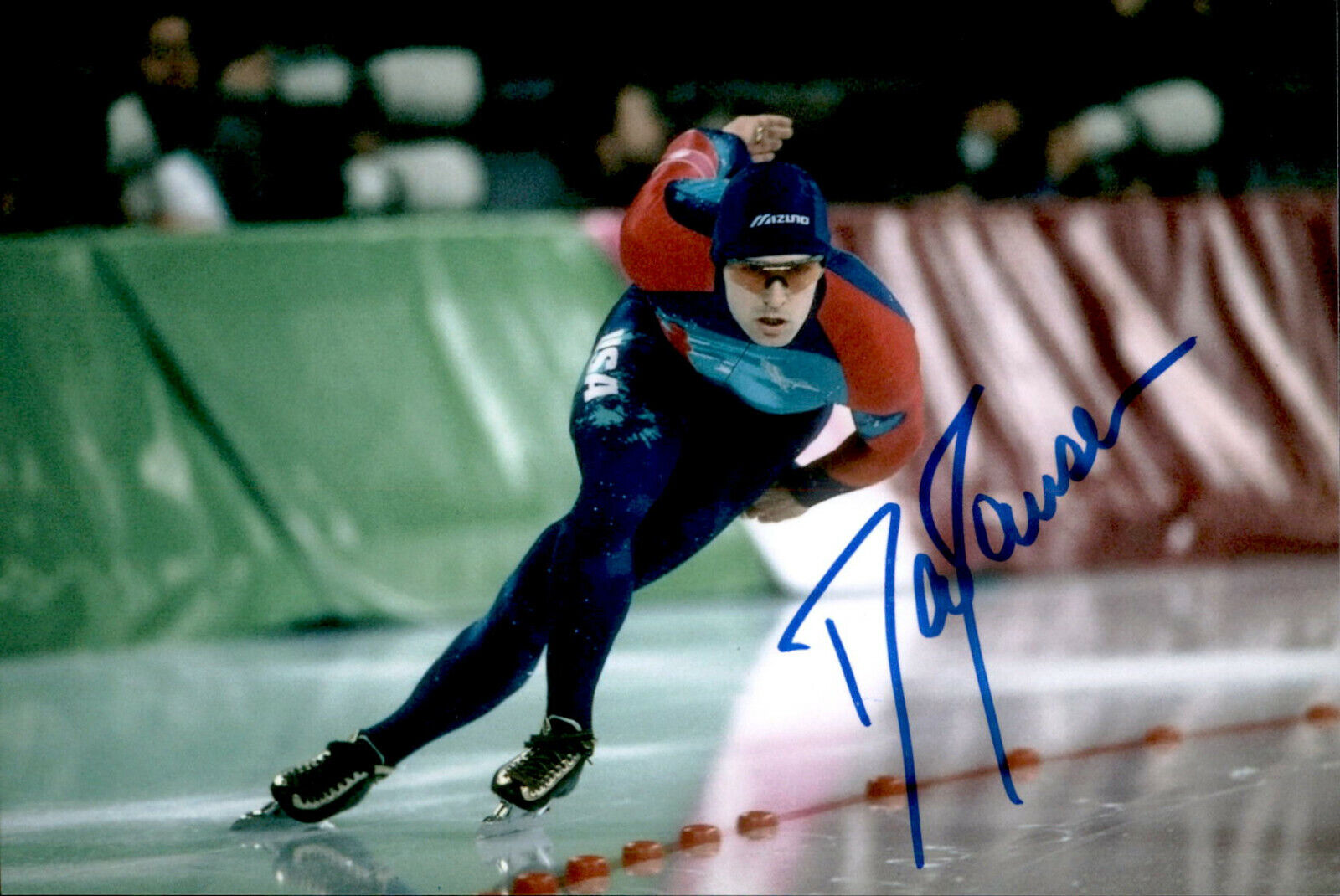 Dan Jansen SIGNED autographed 4x6 Photo Poster painting SPEED SKATING OLYMPIC GOLD MEDALIST #4