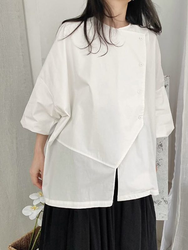 Irregular Oversized Hip Hop Three Quarter Sleeve T-shirt