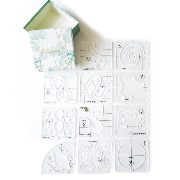 Free-Motion Garment Ruler Set（12 PCS）