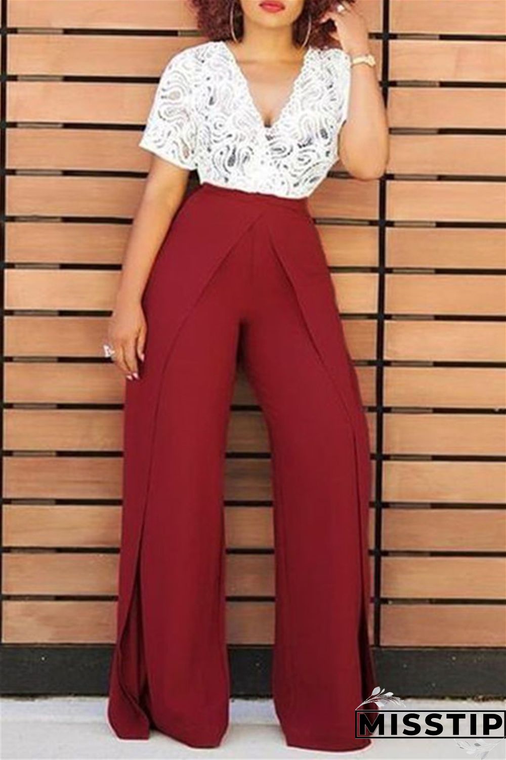 Orange Fashion Casual Solid Bandage Regular High Waist Trousers