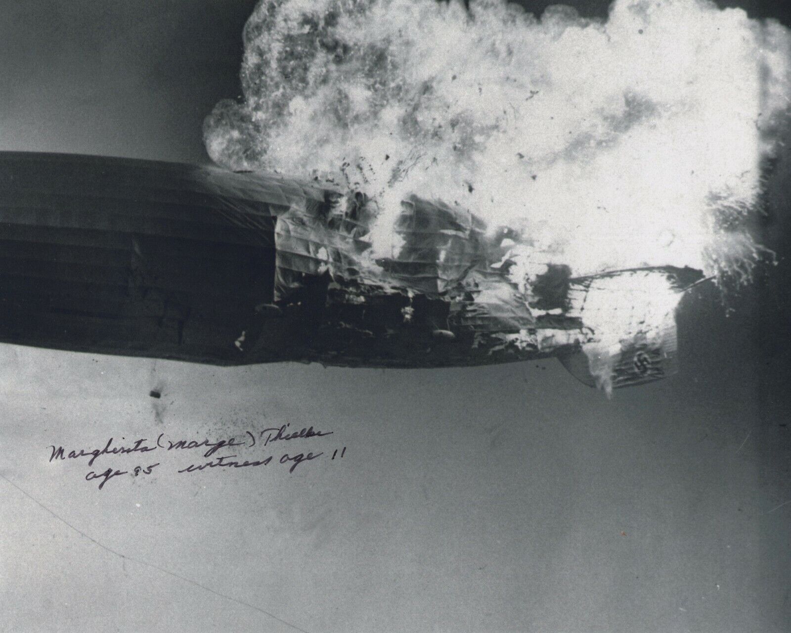 MARGE THIELKE SIGNED AUTOGRAPH 8X10 Photo Poster painting 1937 HINDENBURG DISASTER WITNESS #2