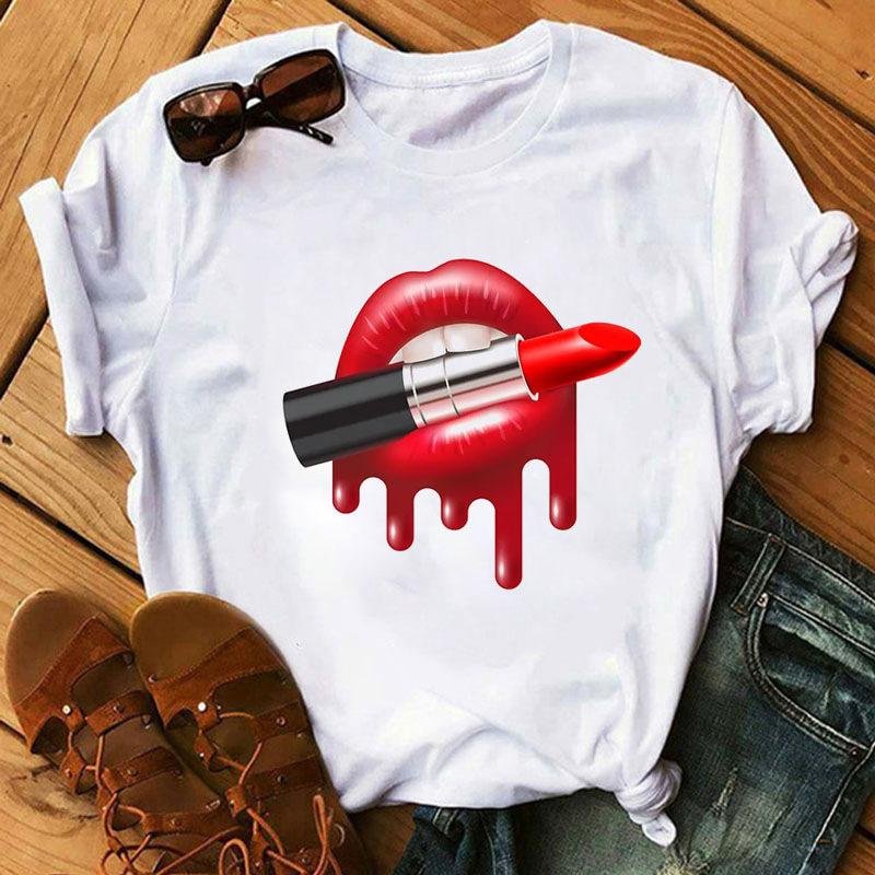 Women Tops Print Short-sleeved T-shirt