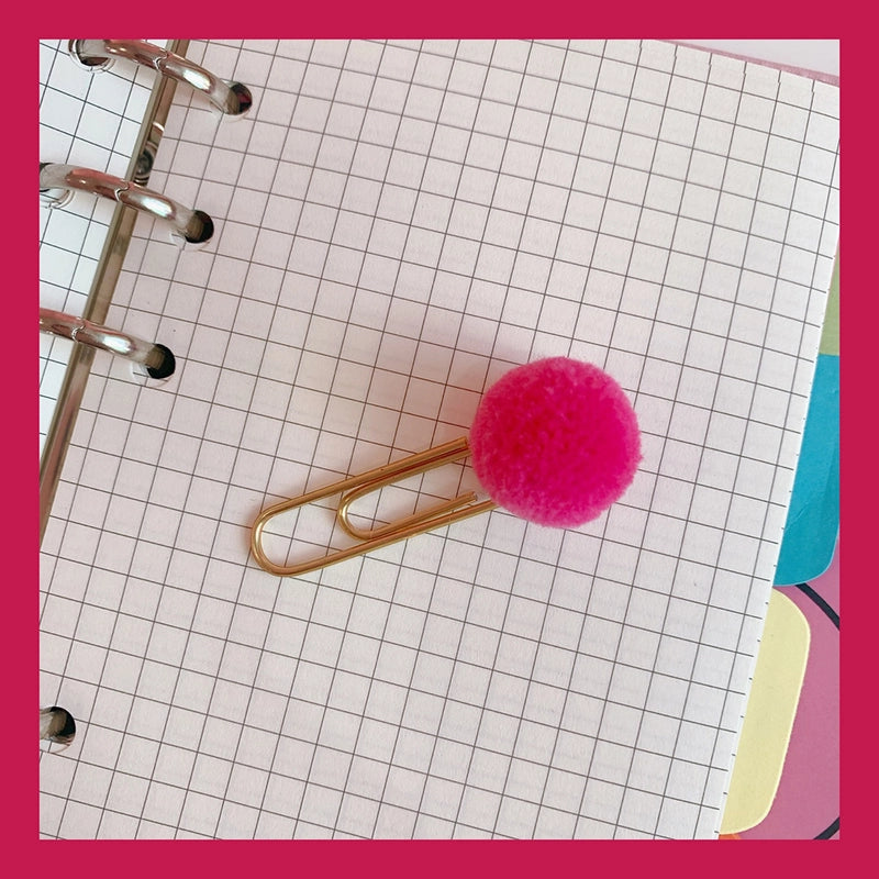 Japanese Cute Creative Metal Paper Clip Bookmark Color Candy Hairy Ball Pin Student Office Supplies Stationery