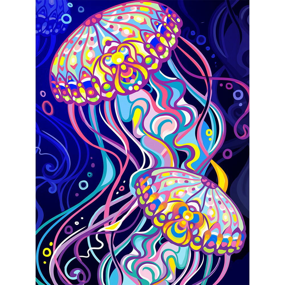 

30*40CM - Special Shaped Diamond Painting - Sea Jellyfish, 501 Original