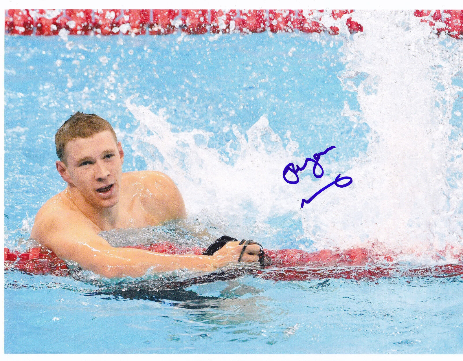 Ryan Murphy Signed 8.5x11 Photo Poster painting USA Swimming 2016 Rio Olympics Jacob Pebley COA