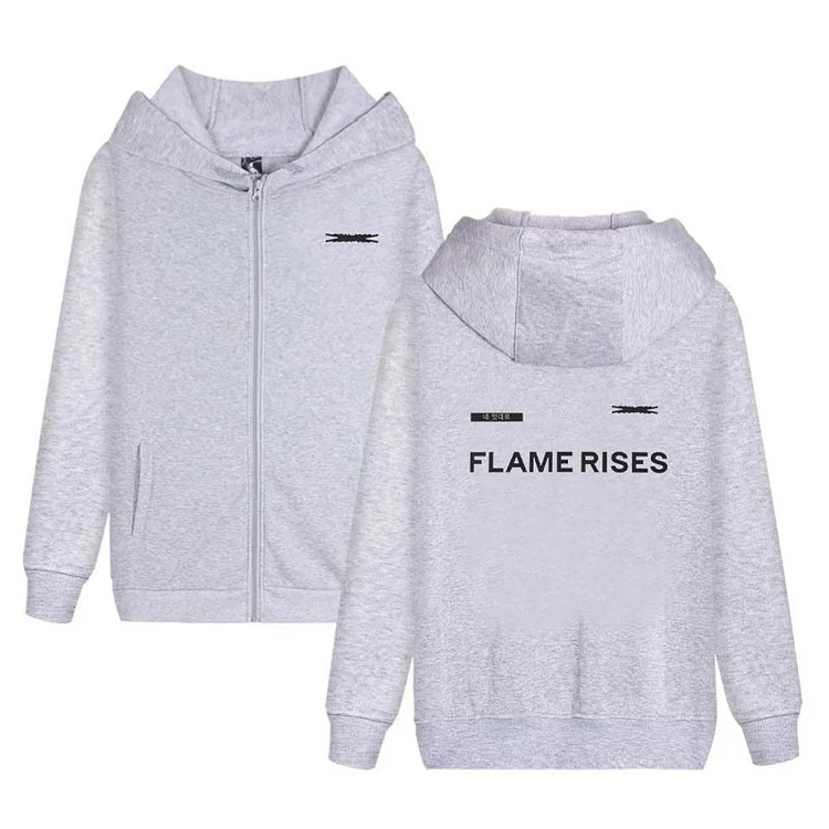 LE SSERAFIM 2023 TOUR 'FLAME RISES' Logo Zip-Up Hoodie