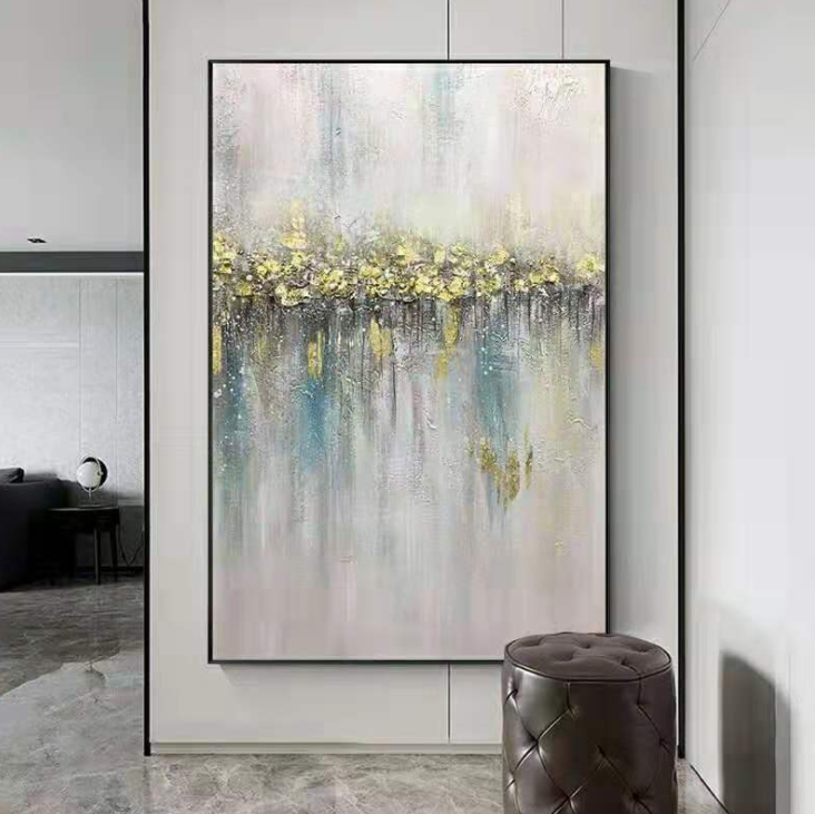 Nordic Style Handmade Abstract Oil Painting