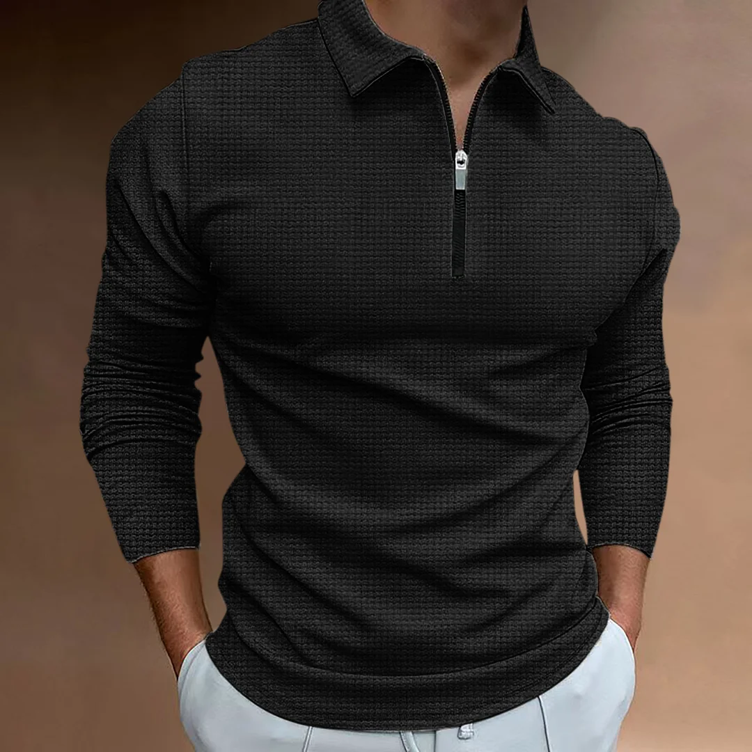 Men's Long Sleeve POLO Shirt letclo Letclo