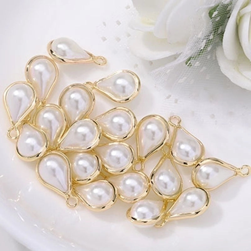 1 Piece Minimalist Water Droplets Copper Plating Inlay Pendant Jewelry Accessories