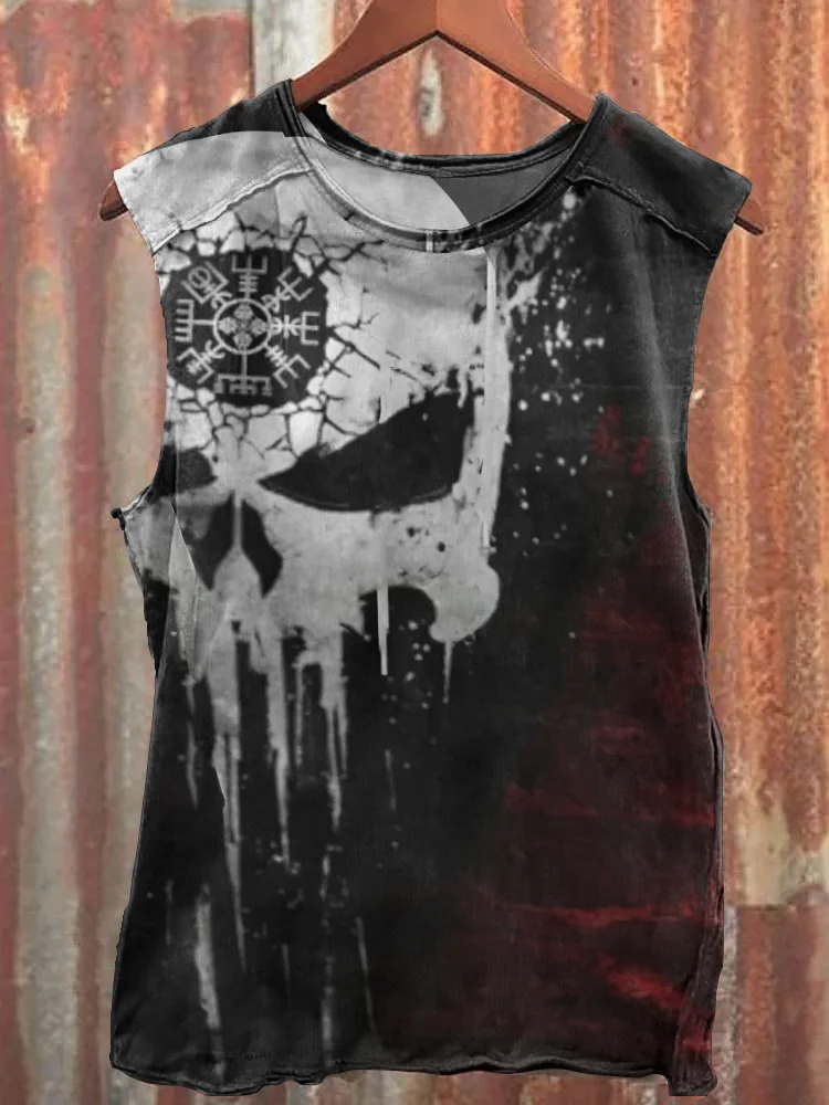 Comstylish Men's Viking Skulls Tank Top