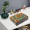 (US Local)Diamond Painting Storage Box DIY 5D Diamond Painting Jewelry Box (Sunflower)